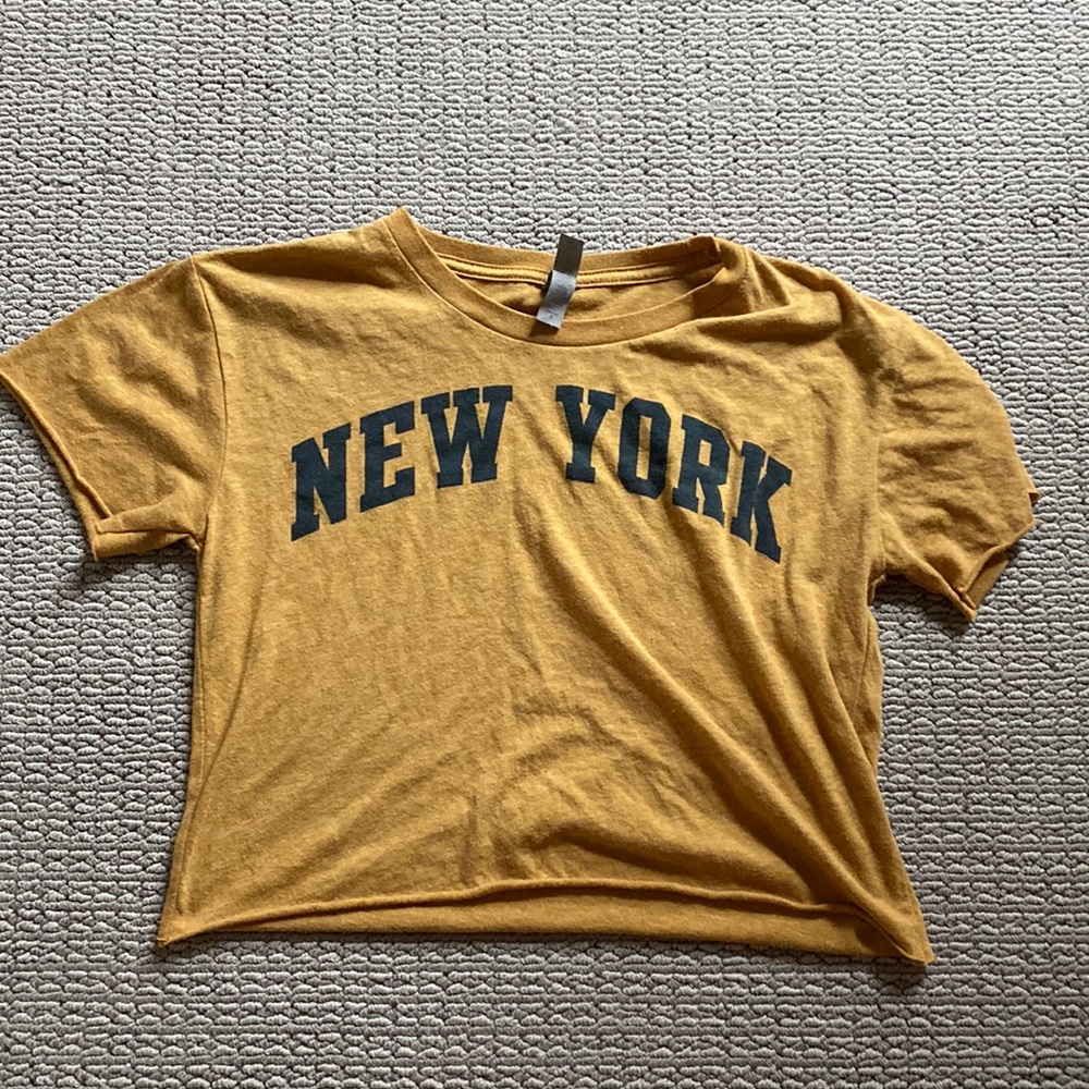 Yellow New York t-shirt size small by next level apparel